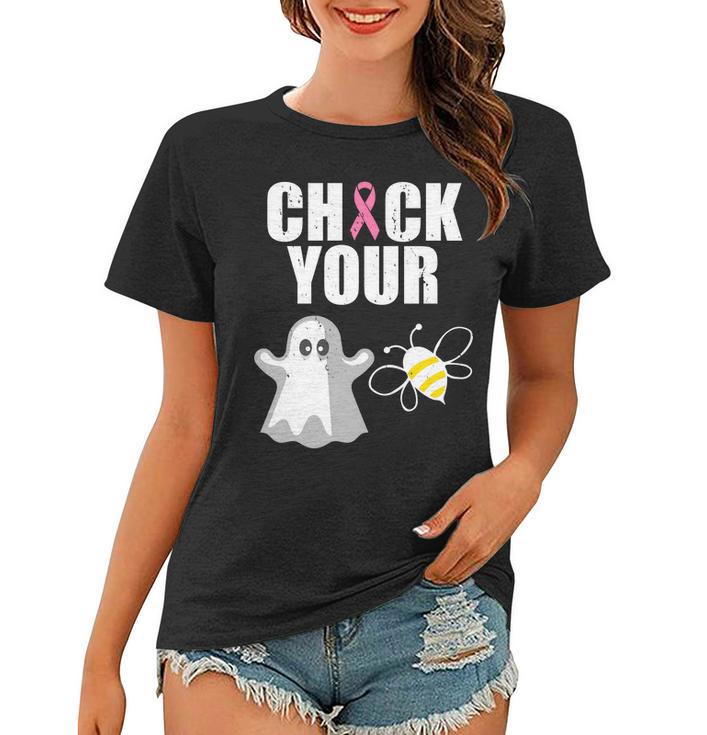 Check Your Boobies Breast Cancer Halloween Tshirt Women T-shirt