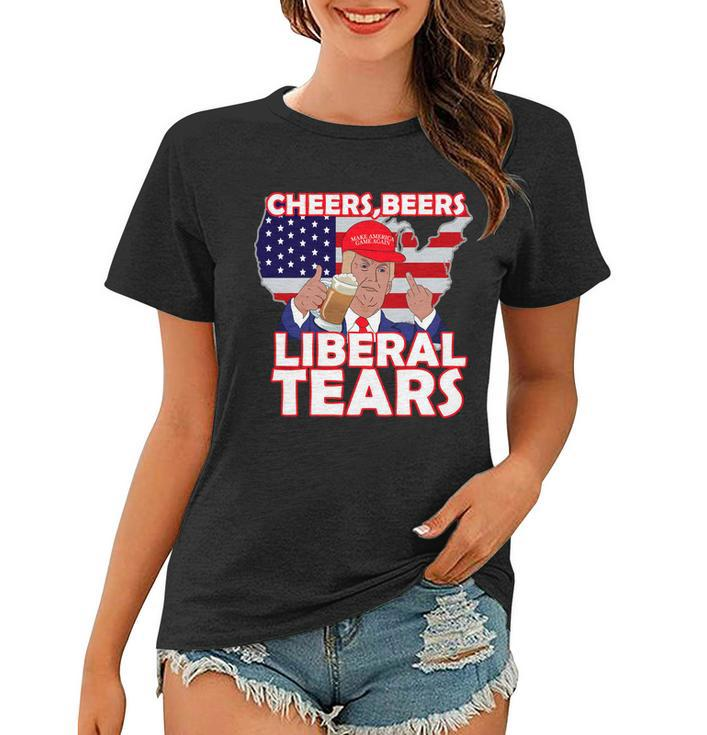 Cheers Beers Liberal Tears Pro Trump Women T-shirt