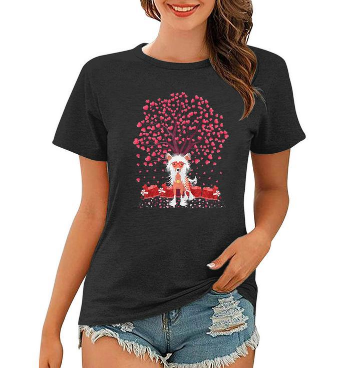 Chinese Crested Dog Lover Chinese Crested Valentine&8217S Day Women T-shirt