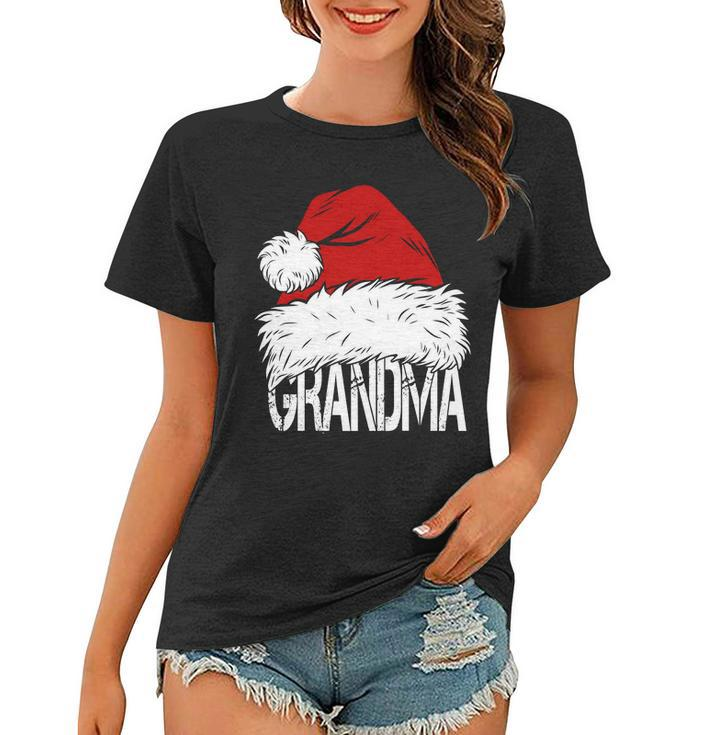 Christmas Santa Hat Grandma Tshirt Women T-shirt