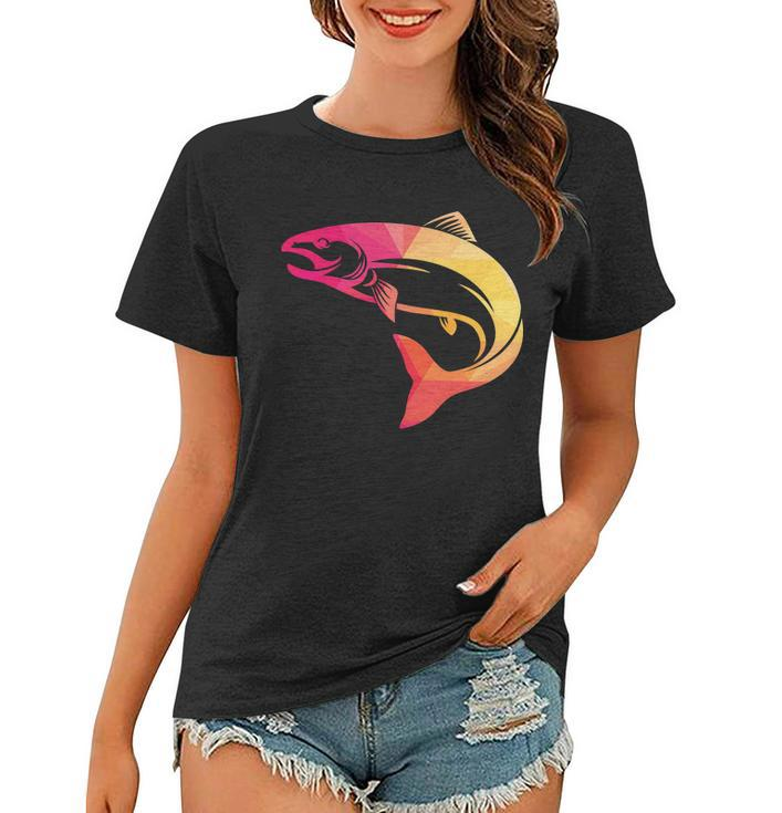 Colorful Geometric Fish Women T-shirt