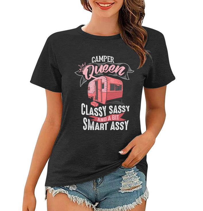 Cool Camper Queen Classy Sassy Smart Assy Funny Camping Gift Women T-shirt