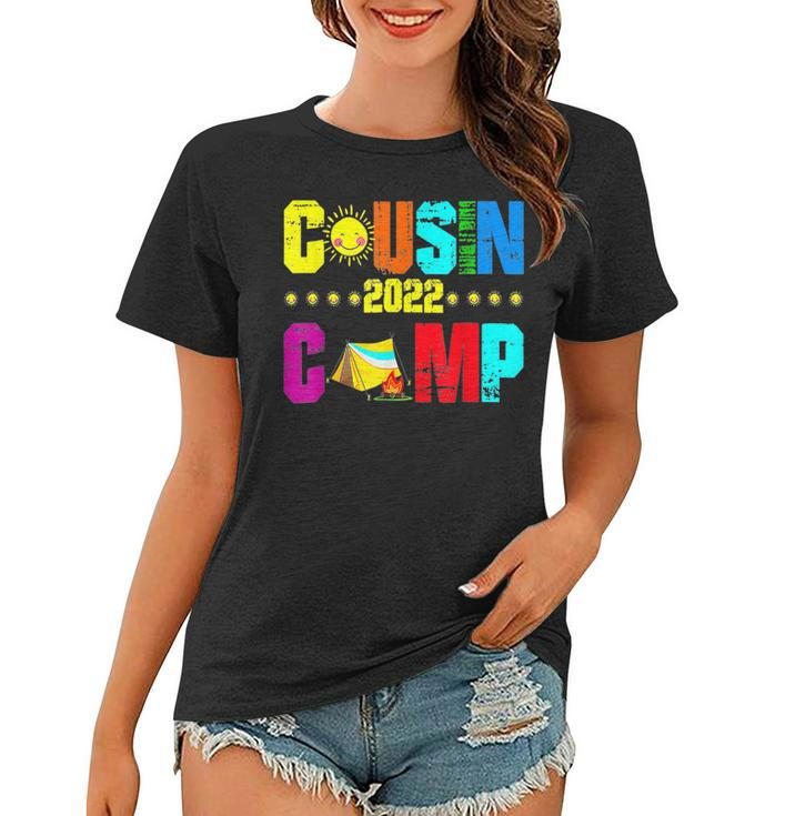 Cousin Camp  2022 Family Camping Summer Vacation Crew  V2 Women T-shirt