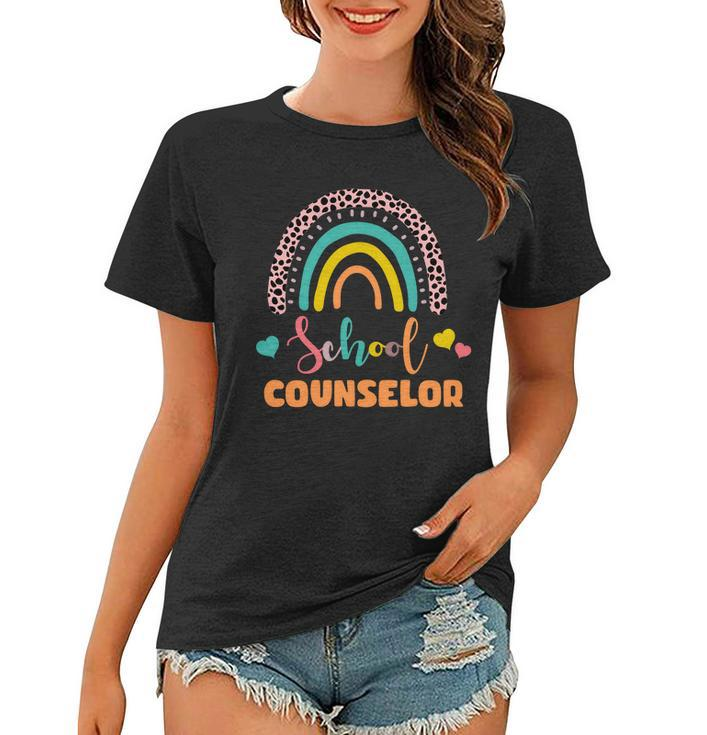 Cute School Counselor Rainbow Women T-shirt