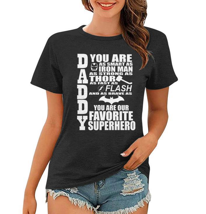 Daddy Superhero Fathers Day Women T-shirt