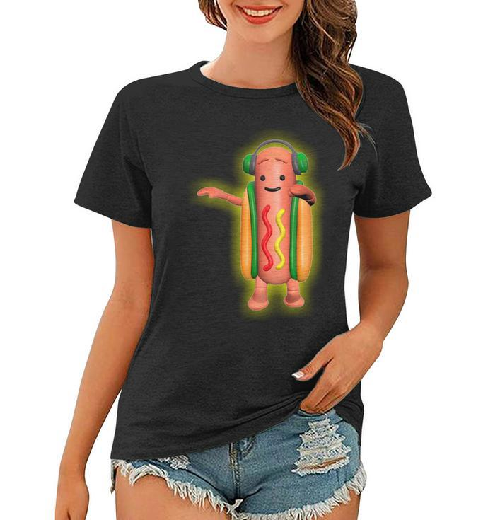 Dancing Hot Dog Funny Filter Meme Tshirt Women T-shirt