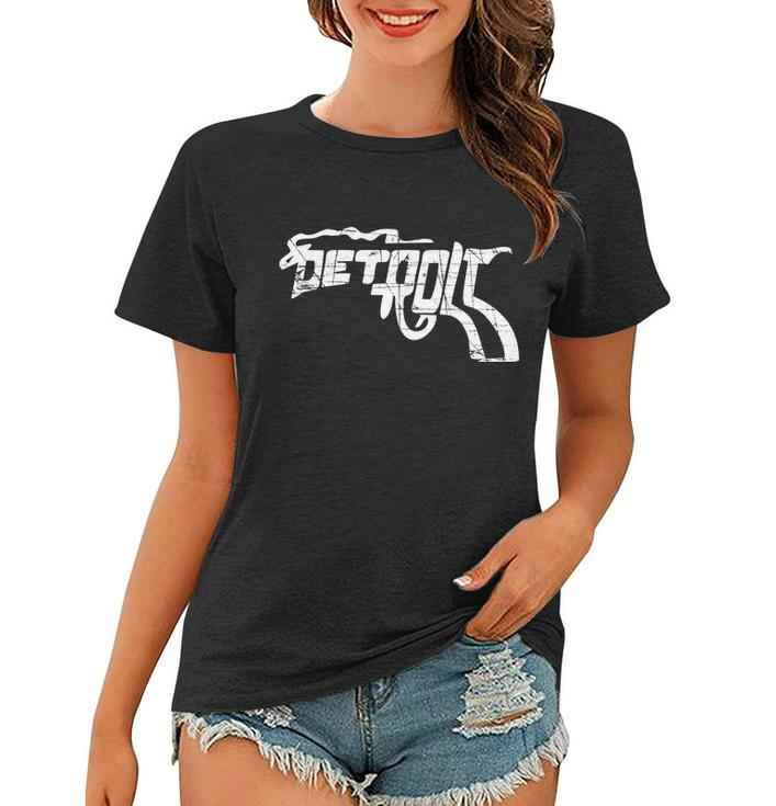 Detroit Gun N Smoke Revolver Tshirt Women T-shirt