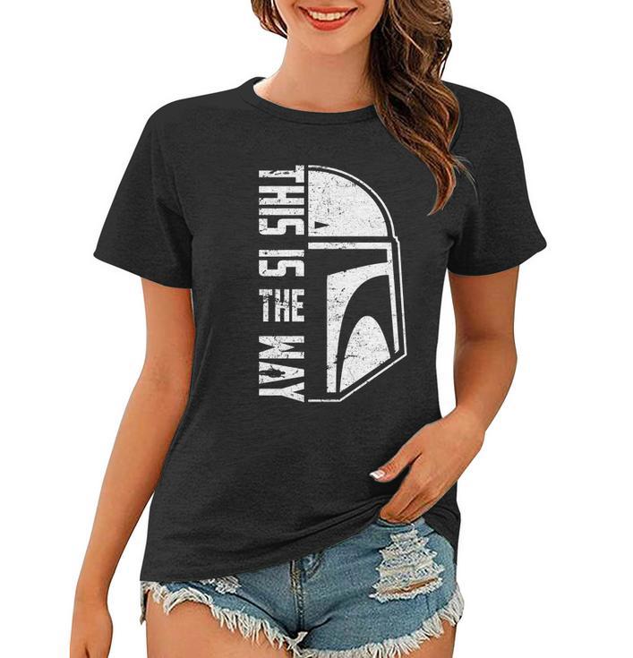 Distressed This Is The Way Helmet Tshirt Women T-shirt