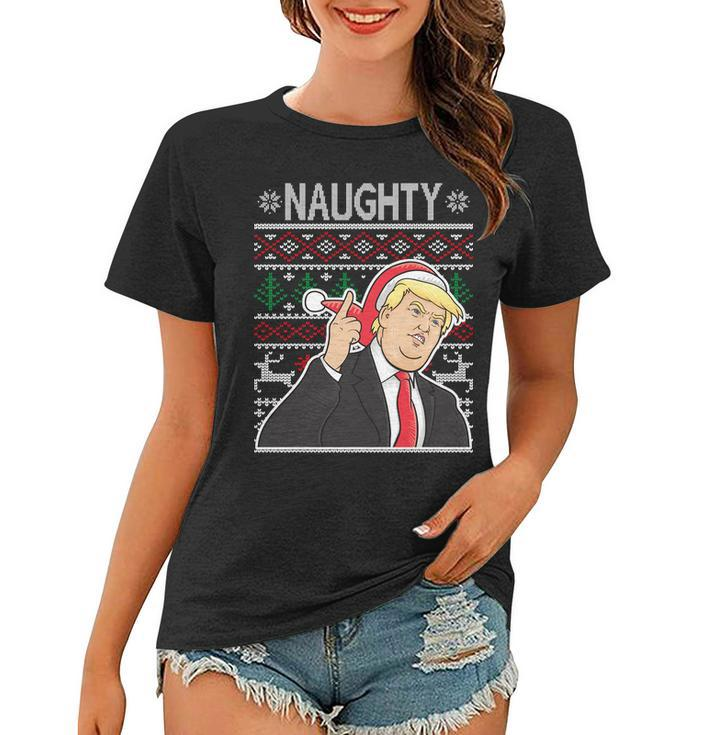 Donald Trump Naughty Ugly Christmas Women T-shirt
