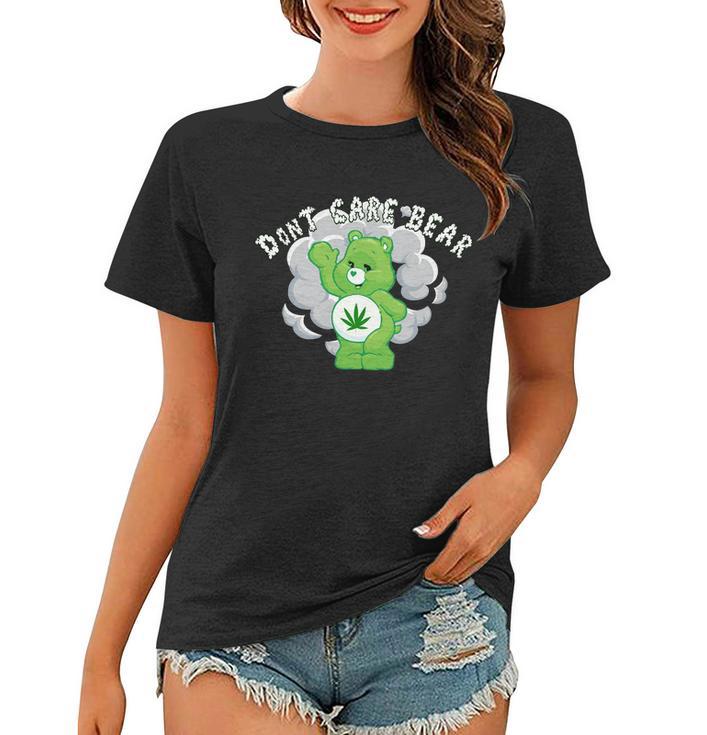 Dont Care Smoking Bear Tshirt Women T-shirt