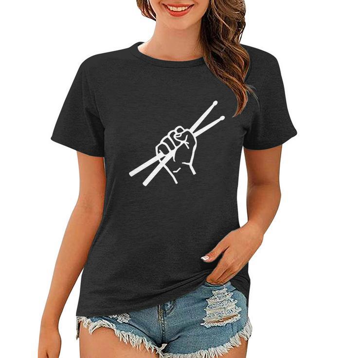 Drums Music Drumsticks Musician Women T-shirt