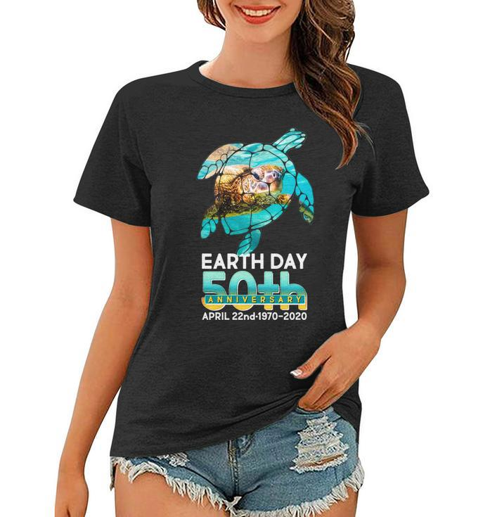 Earth Day 50Th Anniversary Turtle Tshirt Women T-shirt