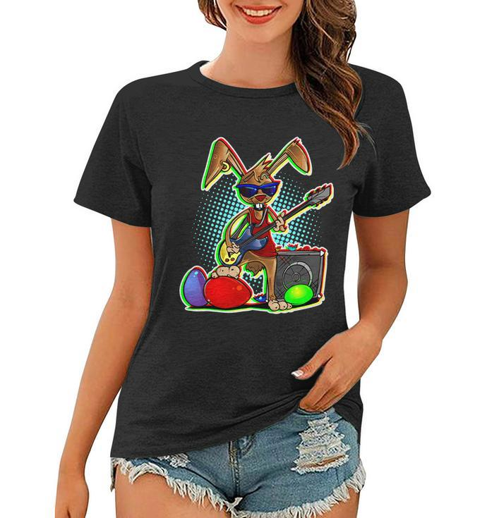 Easter Rock Bunny Tshirt Women T-shirt