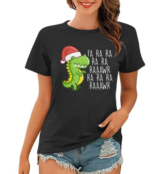 Fa Ra Ra Rawr Dinosaur Christmas Tshirt Women T-shirt