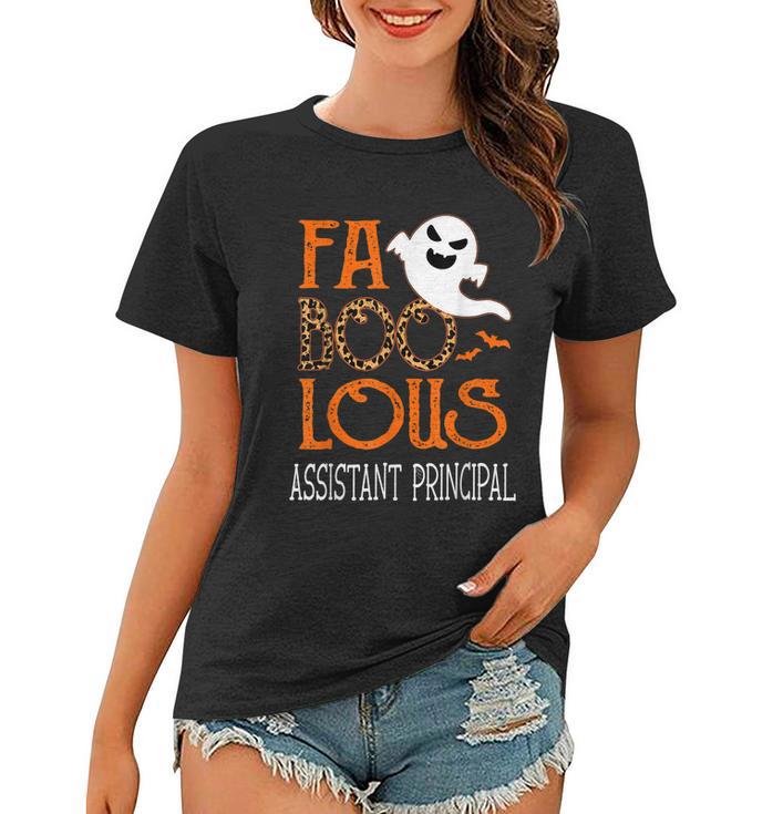 Faboolous Assistant Principal On Halloween Party Funny Ghost Women T-shirt