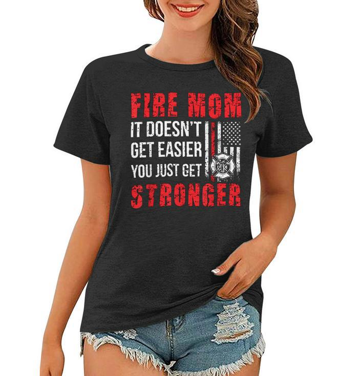 Firefighter Proud Firefighter Mom Fire Mom Of A Fireman Mother Women T-shirt