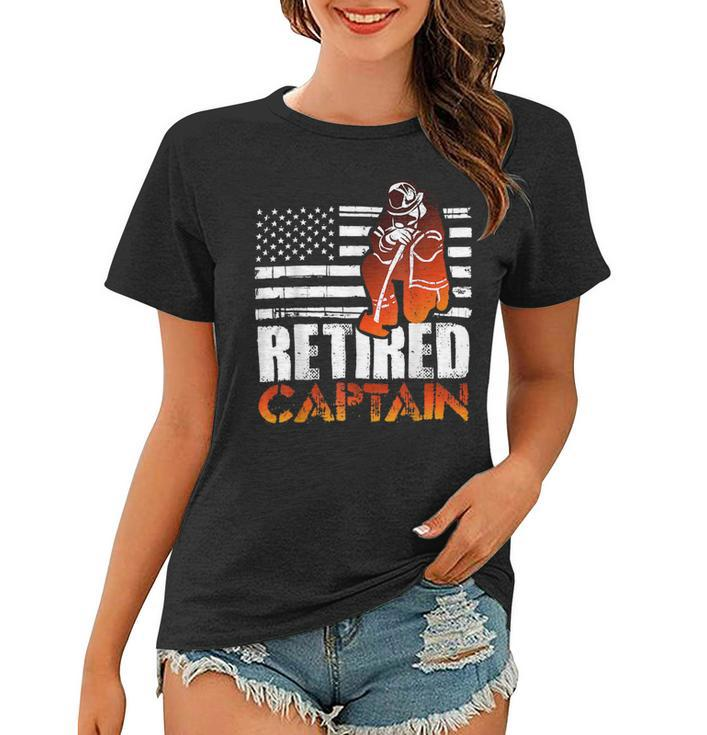 Firefighter Retired American Firefighter Captain Retirement Women T-shirt