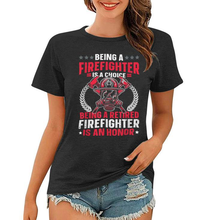 Firefighter Retirement Fireman & Fire Firefighter Retired  V3 Women T-shirt