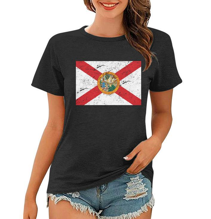 Florida Flag Distressed Vintage Women T-shirt