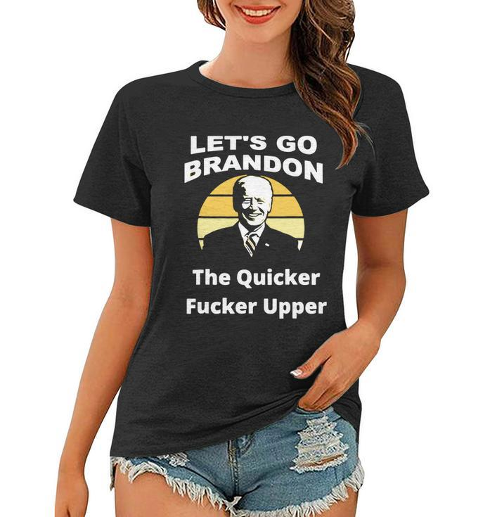 Funny Anti Biden Fjb Lets Go Brandon Let Go Brandon Fjb Funny American Fla Women T-shirt
