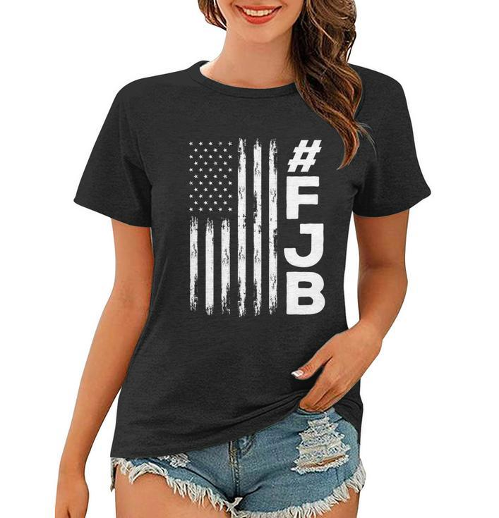 Funny Anti Biden Fjb Pro America Us Distressed Flag F Biden Fjb Women T-shirt