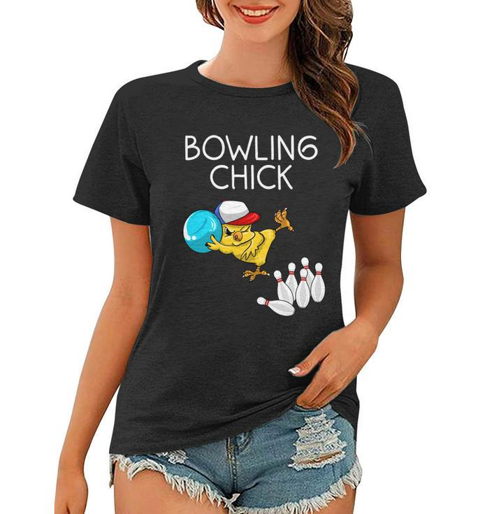 Funny Bowling Gift For Women Cute Bowling Chick Sports Athlete Gift Women T-shirt