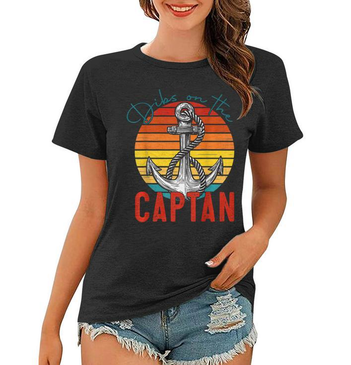 Funny Captain Wife Dibs On The Captain Vintage  V2 Women T-shirt