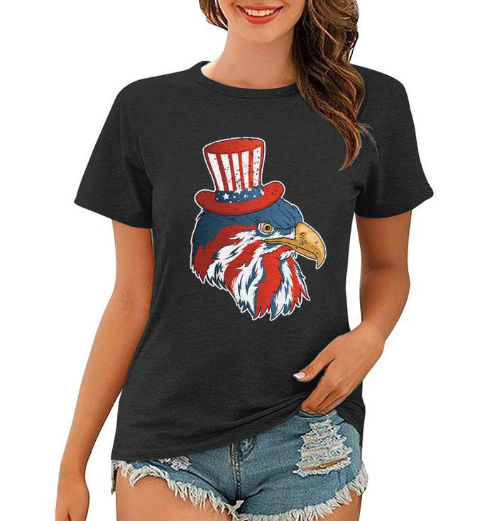 Funny Eagle Mullet 4Th Of July Cute Gift With American Flag Funny Gift Women T-shirt