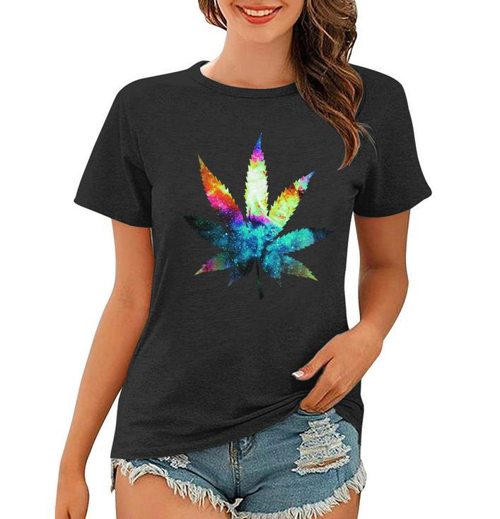Galaxy Kush In Space Weed Women T-shirt