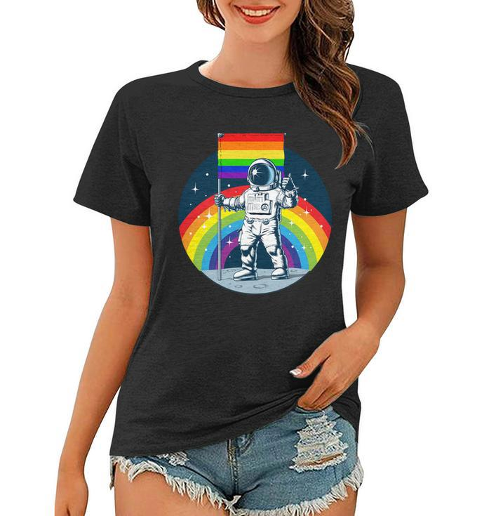 Gay Pride Astronaut Lgbt Moon Landing Women T-shirt
