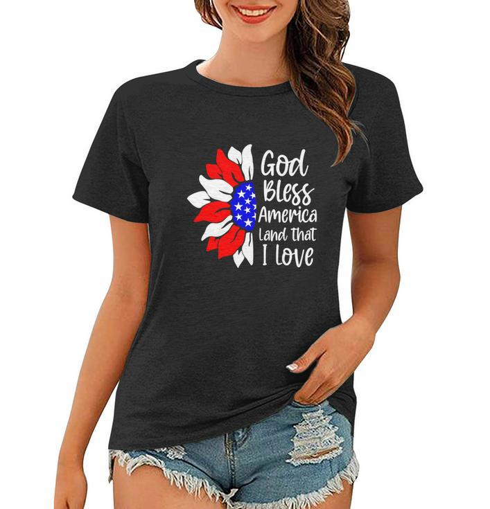 God Bless America Land That I Love 4Th Of July Women T-shirt