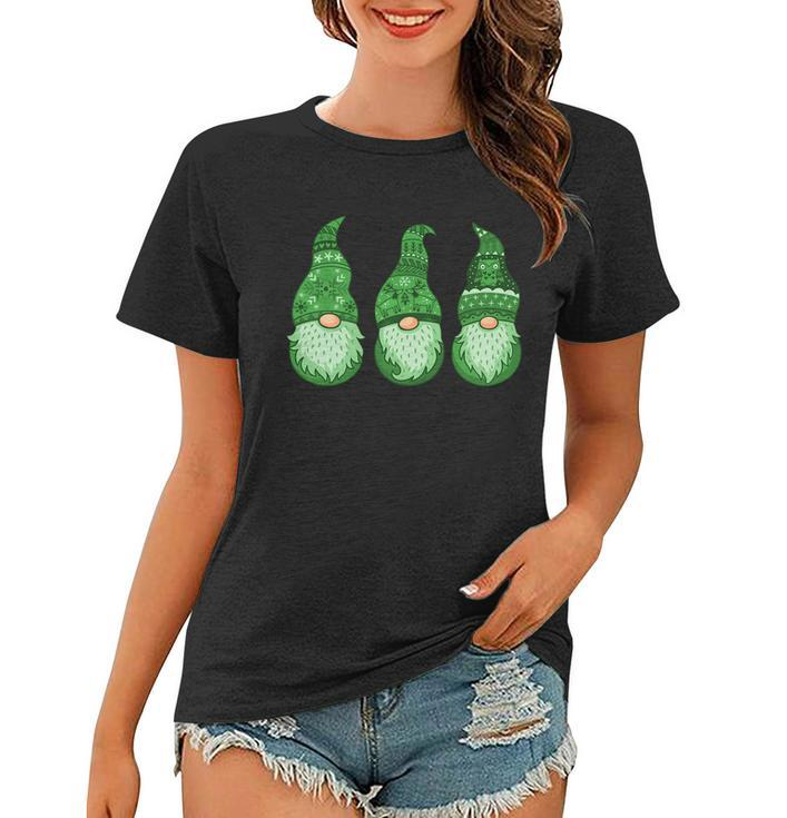 Green Ugly Sweater Irish Gnomes St Patricks Day Women T-shirt