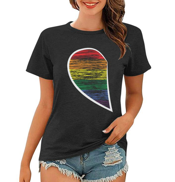 Halfheart Lgbt Gay Pride Lesbian Bisexual Ally Quote V2 Women T-shirt