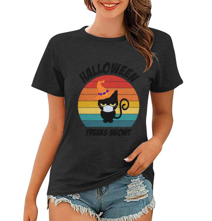 Halloween Freaks Meowt Cat Halloween Quote Women T-shirt