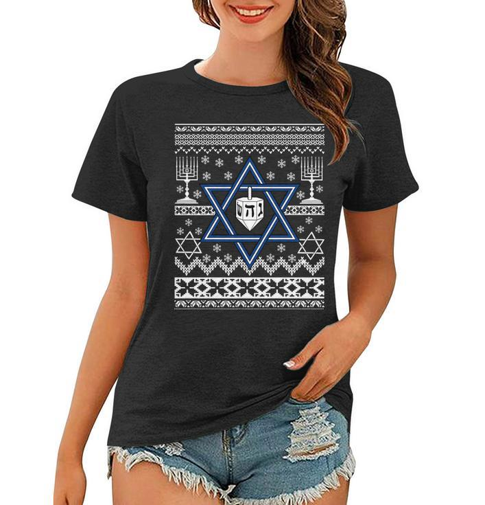 Hanukkah Ugly Christmas Sweater Women T-shirt