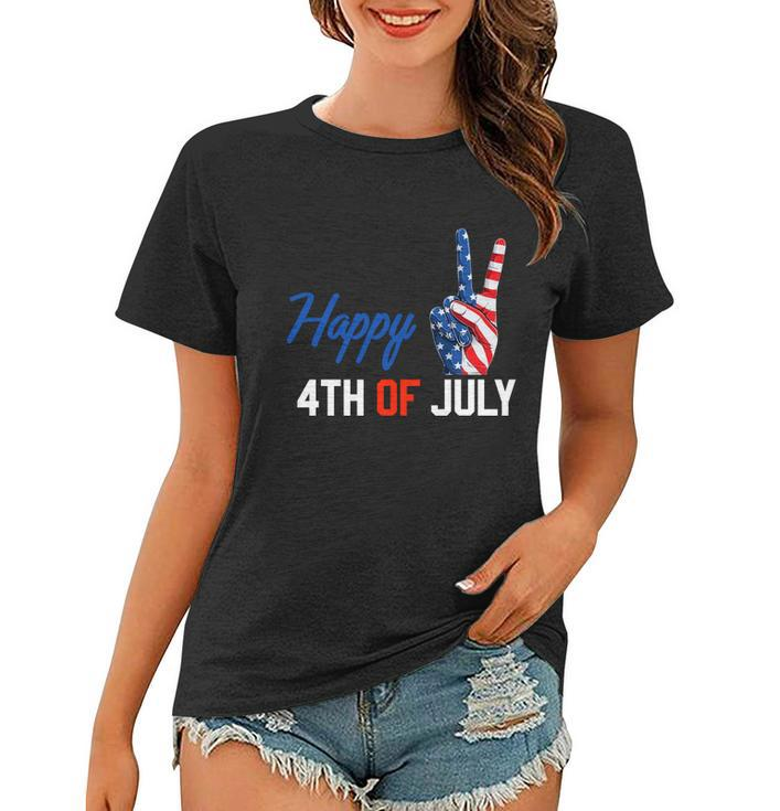 Happy 4Th Of July Peace America Independence Day Patriot Usa V2 Women T-shirt