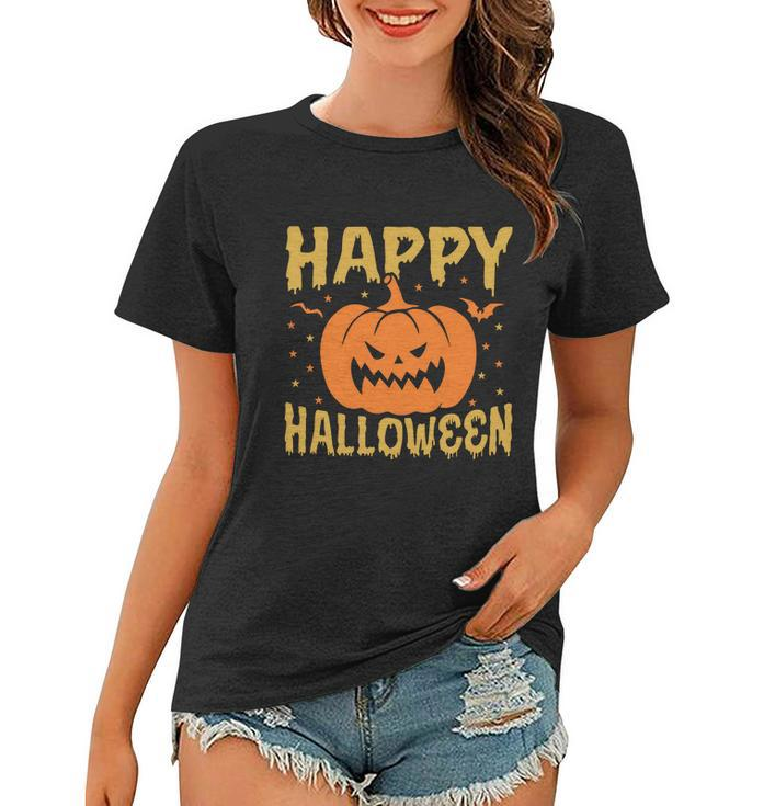 Happy Halloween Pumpkin Halloween Quote V10 Women T-shirt