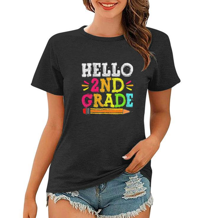 Hello 2Nd Grade Back To School For Students Teachers Women T-shirt