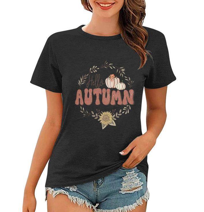 Hello Autumn Thanksgiving Quote V2 Women T-shirt