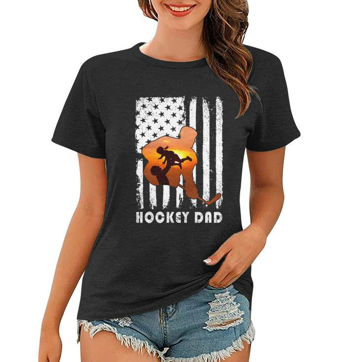 Hockey Dad Father And Kid Family Hockey Lover Women T-shirt
