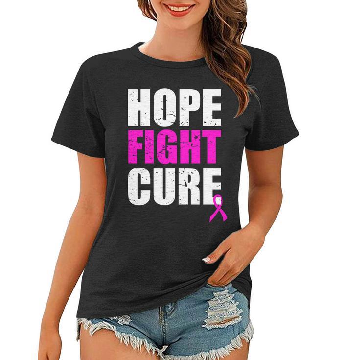 Hope Fight Cure Breast Cancer Tshirt Women T-shirt