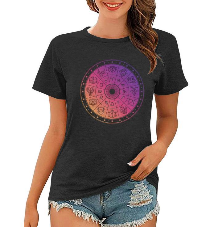 Horiscope Zodiac Wheel Women T-shirt