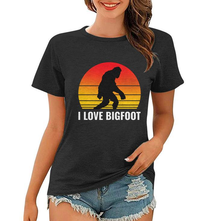 I Love Bigfoot Meaningful Gift Sasquatch Camping Hide And Seek Champion Cool Gif Women T-shirt