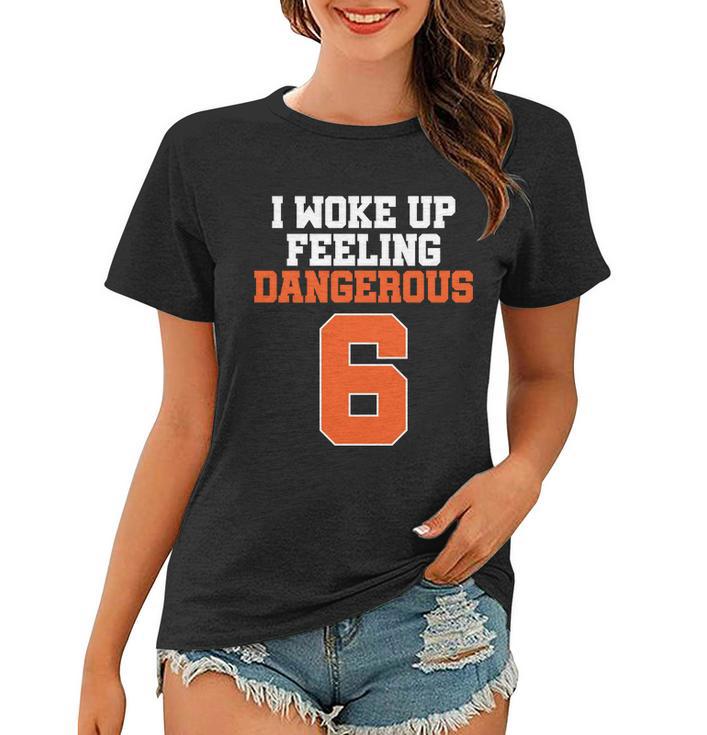 I Woke Up Feeling Dangerous Football Women T-shirt