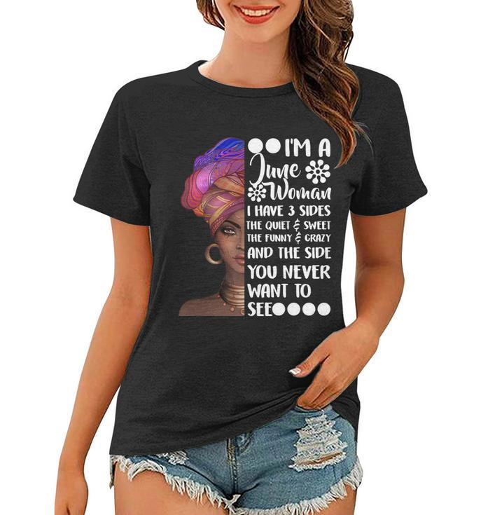 Im A June Woman Cute Birthday Women T-shirt