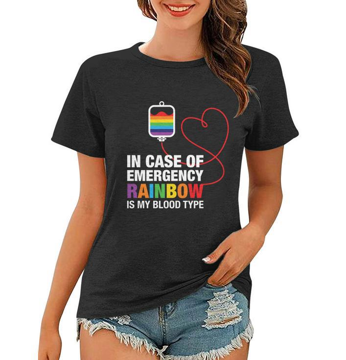In Case Of Emergency Rainbow Lgbt Pride Month Women T-shirt
