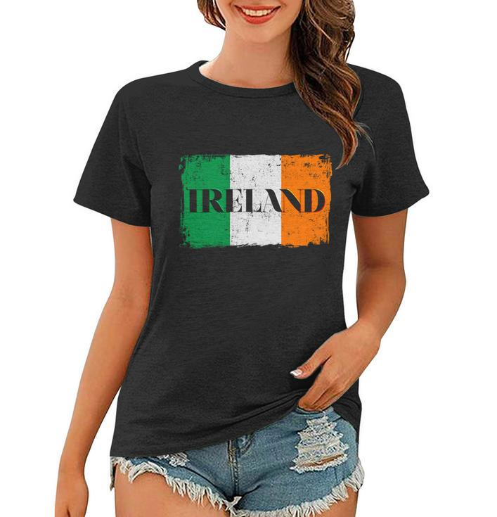 Ireland Grunge Flag Tshirt Women T-shirt