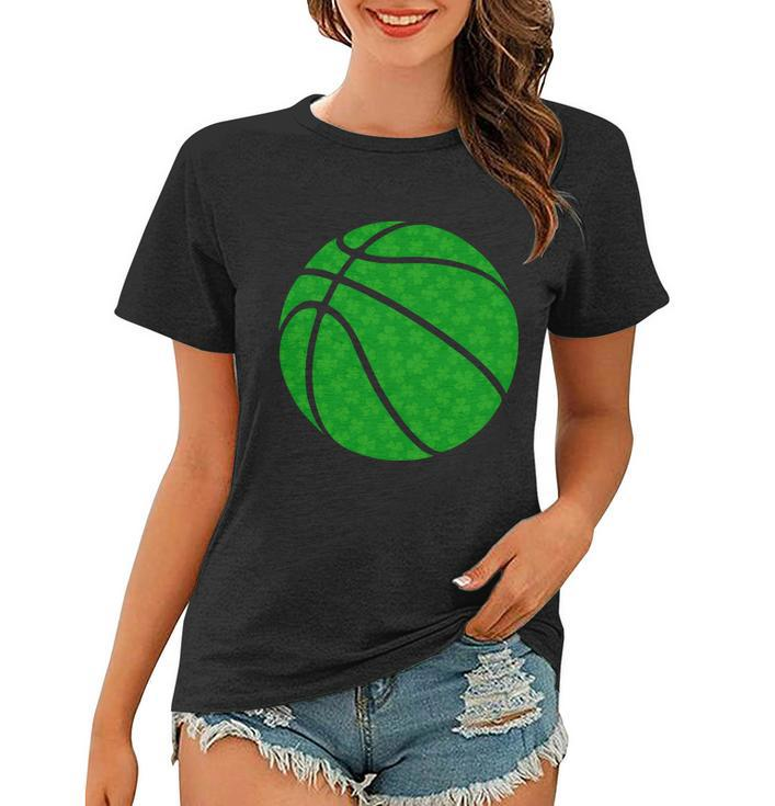 Irish Basketball Shamrock Clover Tshirt Women T-shirt