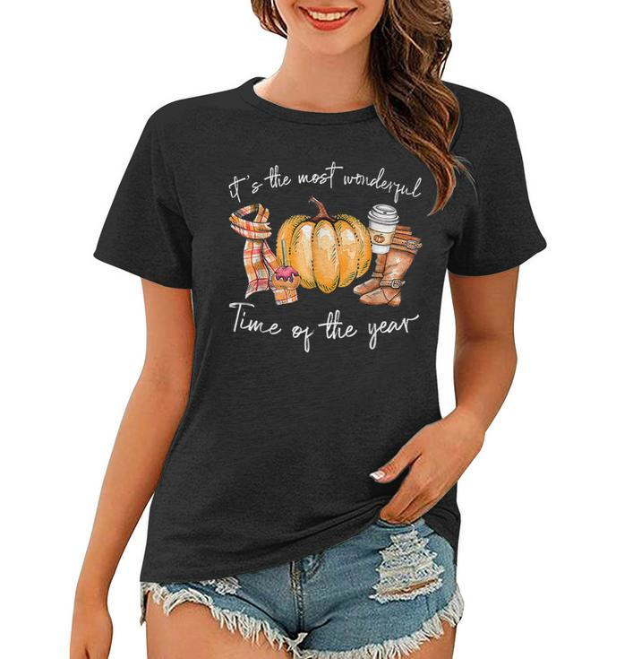 Its The Most Wonderful Time Of The Year Pumpkin Autumn Fall  Women T-shirt