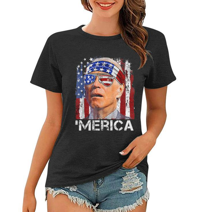 Joe Biden 4Th Of July Merica Men Women American Flag Women T-shirt